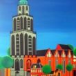 "Martinitoren (Olle Grieze) en Kerk Groningen" (acdo/'09/100x70)