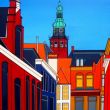 Akerkstraat met zicht op universiteitstoren, Groningen (acdo/'13/60x80)